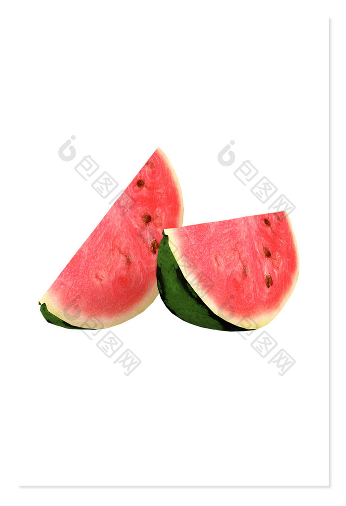 C4D清凉夏季西瓜水果元素