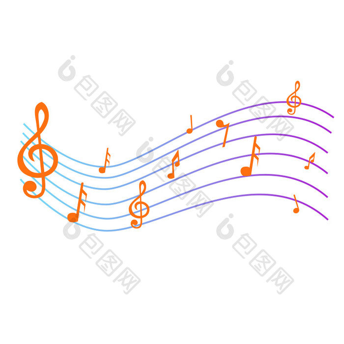 彩色音符音乐节音乐元素表情包GIF