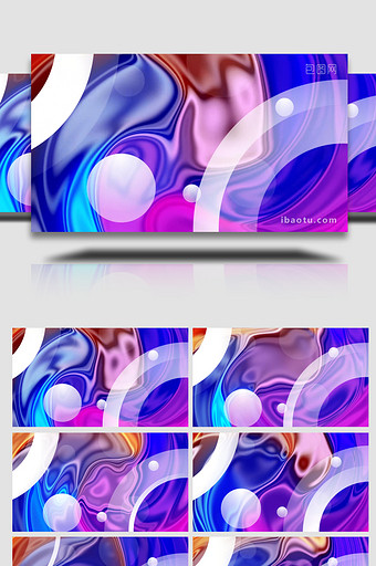 彩色酸性流体背景视频AE模板图片