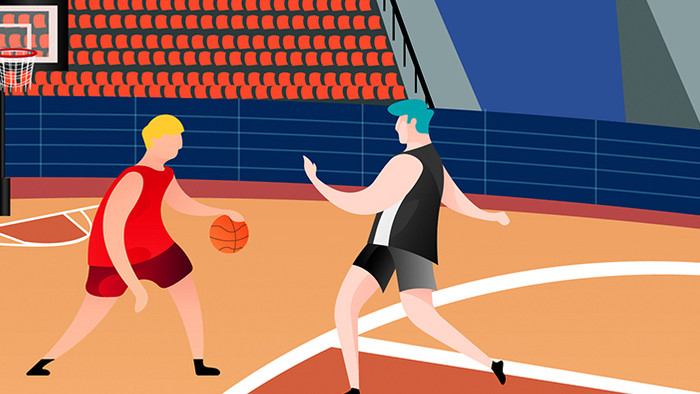 易用卡通类mg动画插画类比赛篮球比赛