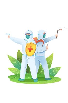 医生护士疫情防疫期间线上居家办公抗疫公众号首图疫情防护战胜抗疫