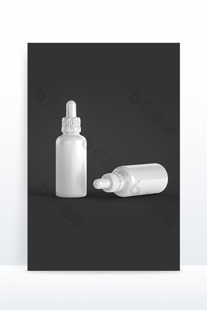 精油瓶子C4D模型样机白膜图片图片
