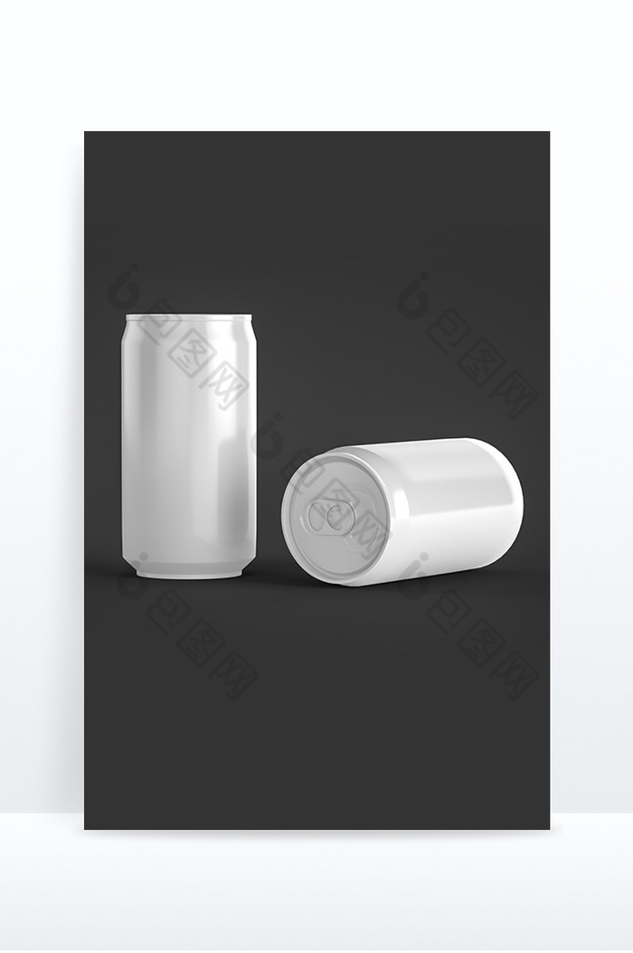 易拉罐可乐瓶子C4D模型样机白膜图片图片