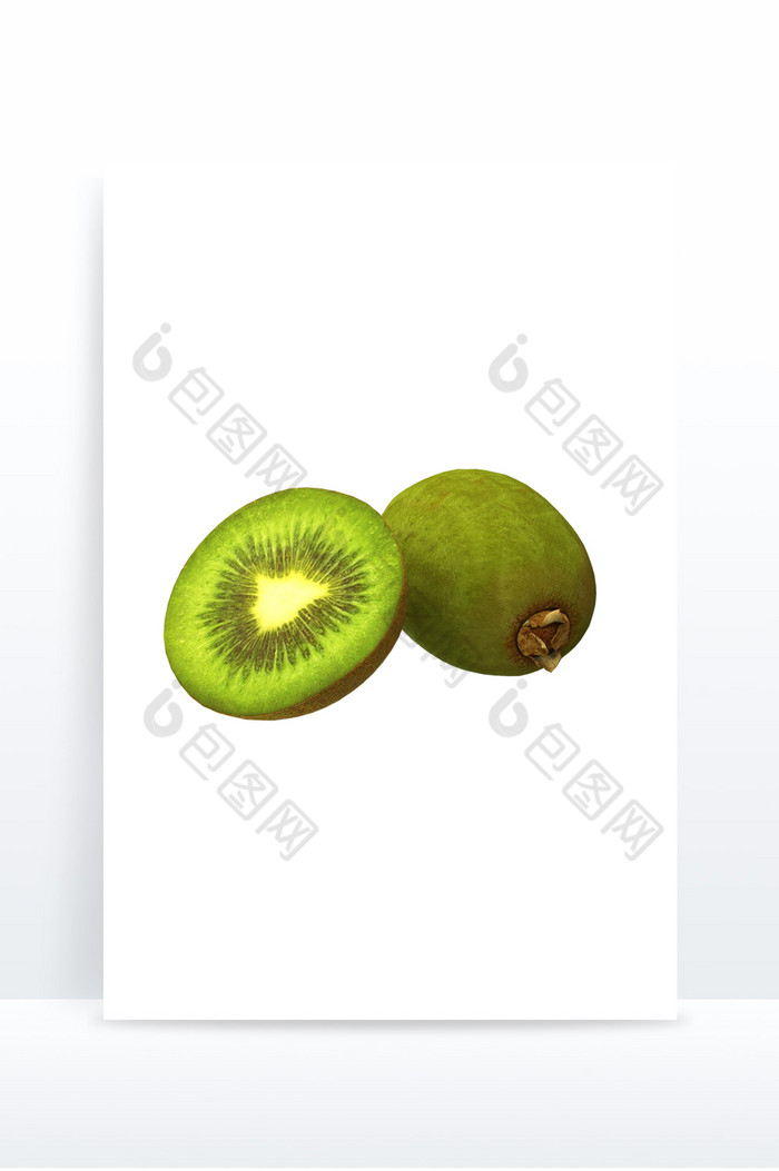 C4D绿色猕猴桃奇异果水果元素图片图片