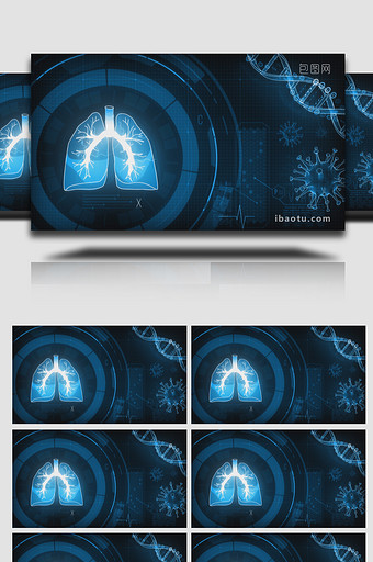 医疗病毒元素科技背景视频图片