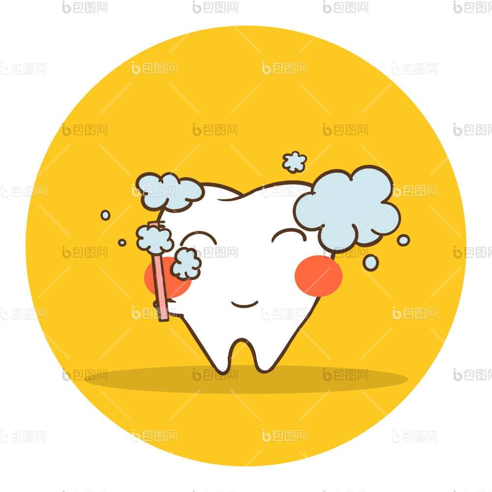 医疗牙齿健康刷牙泡沫动图gif