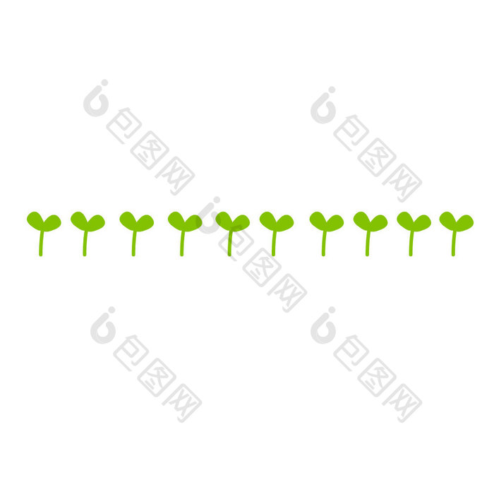 绿色植物公众号动态分割线动图GIF