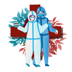 疫情防控核酸检测测试医生护士医护人员