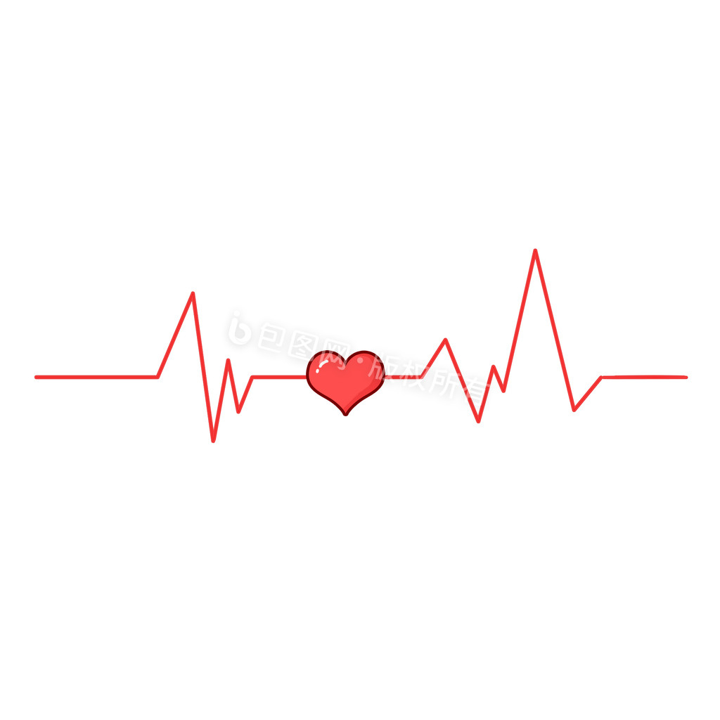 矢量插画的心跳平面广告素材免费下载(图片编号:2131600)-六图网