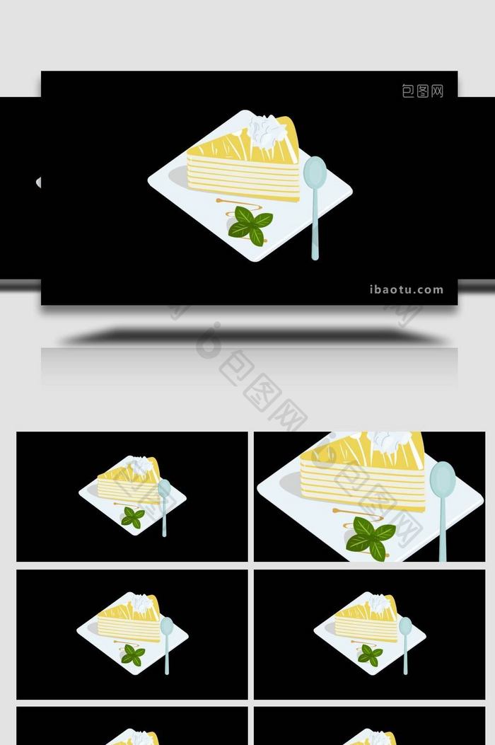 卡通写实食物蛋糕甜点美食MG动画