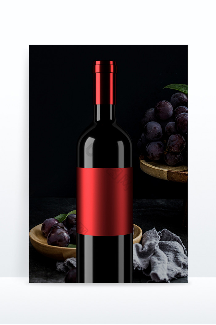 3D红酒瓶样机元素建模渲染