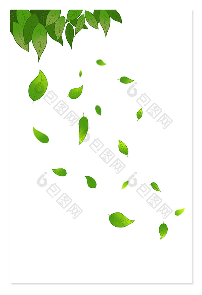 中国风国潮叶子树叶元素插画