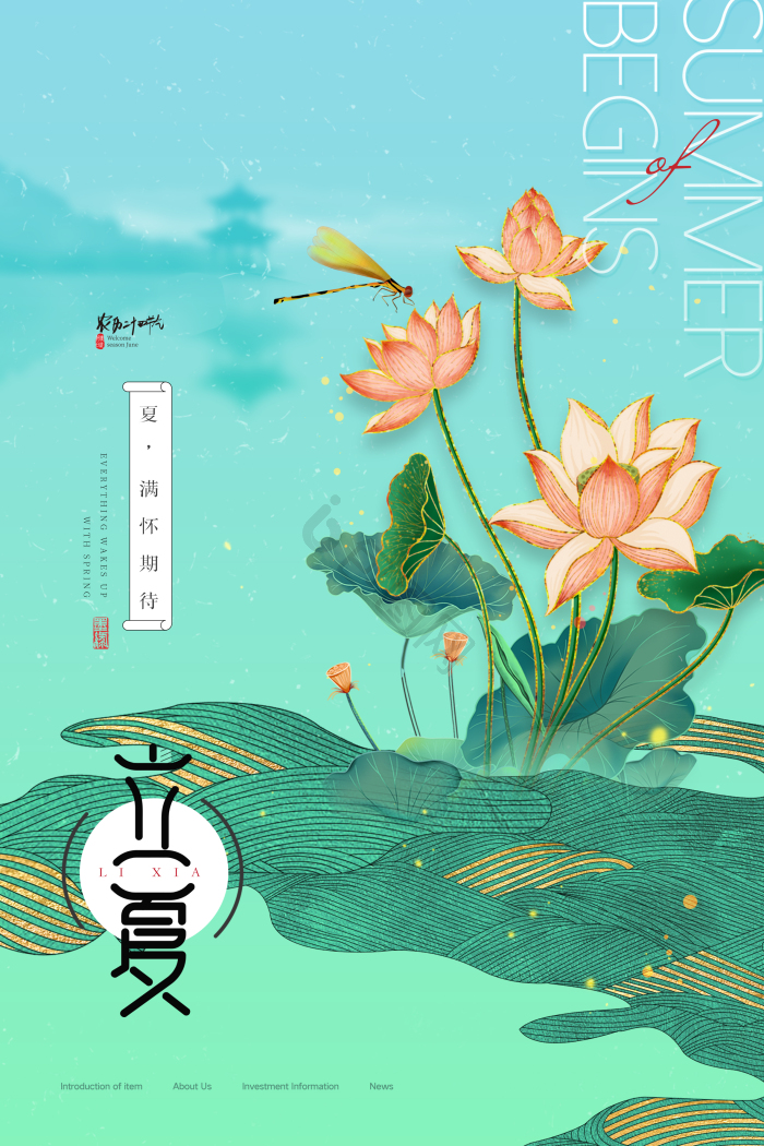立夏节气模板-包图网