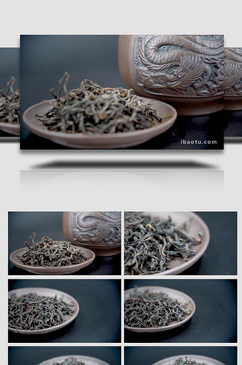 唯美红茶茶叶展示特写4k实拍图片