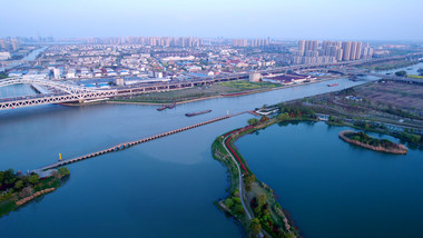 苏州城市风光吴中经济开发区航拍视频4k