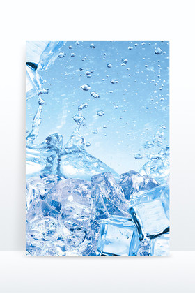 夏季清凉冰块纹理质感