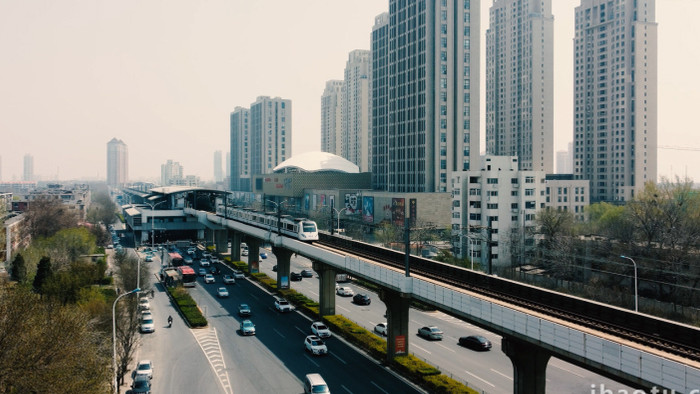 天津城市轨道交通工具拍摄4K高清视频