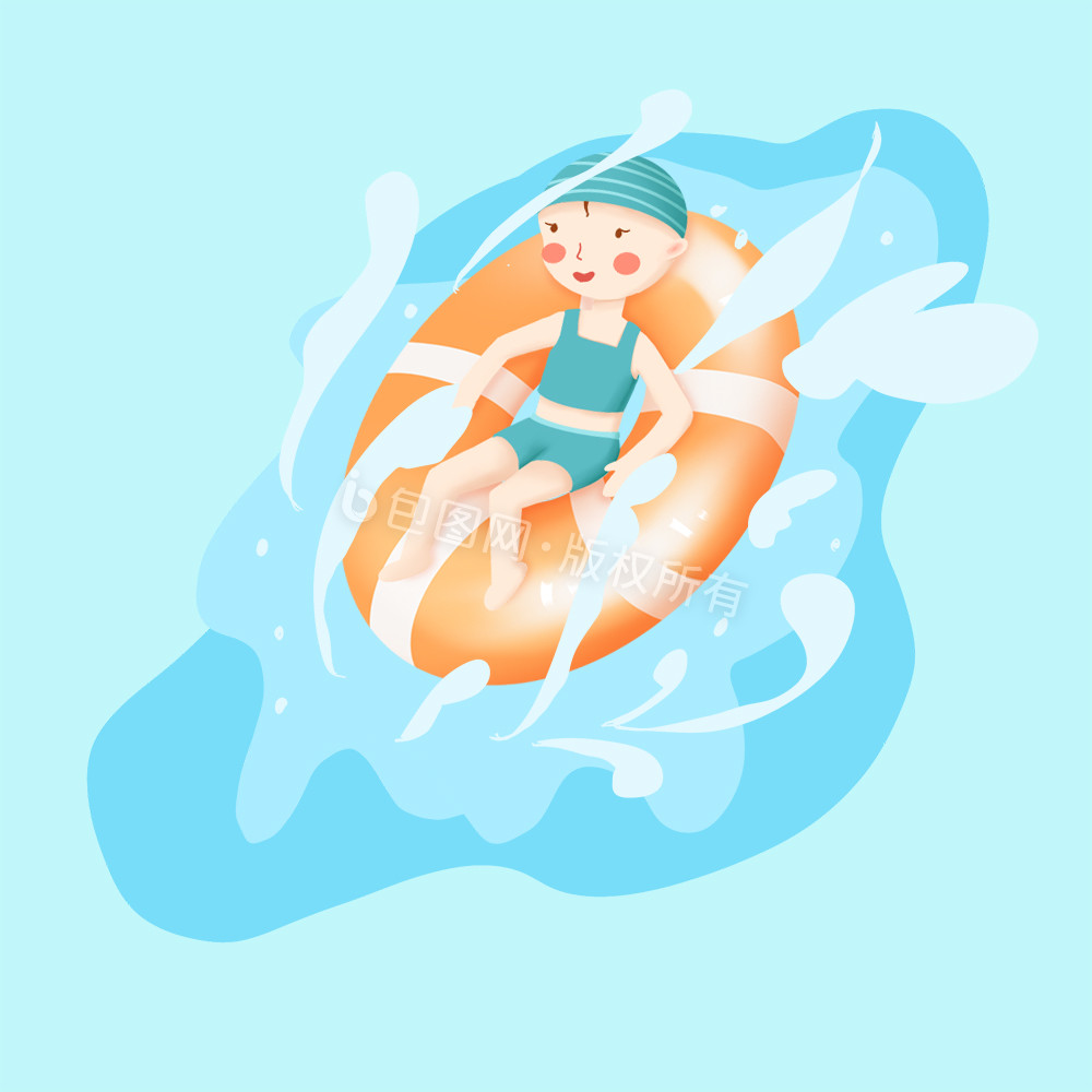 夏季游泳冲浪动图GIF