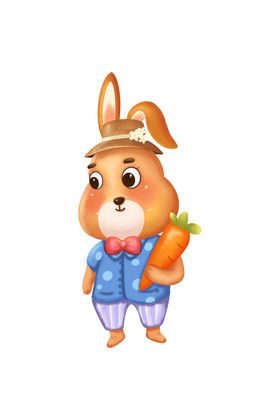 儿童节装饰玩具兔兔胡萝卜动物