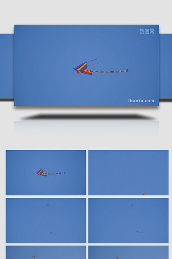 天空中风筝飞翔放风筝春天出游特写实拍素材图片