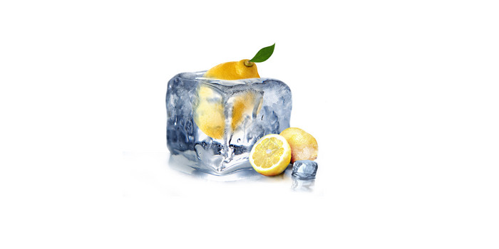 夏日冷饮水果柠檬冰块饮料图片