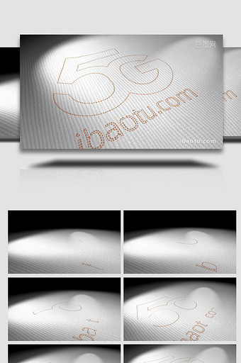 缝纫机缝制6种纹理logo动画AE模板图片