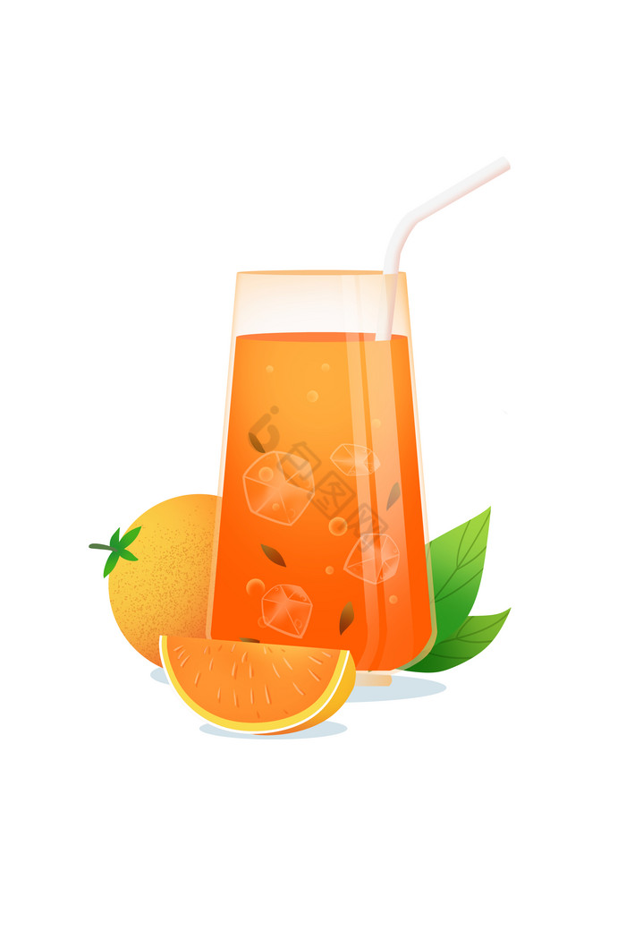 夏日冷饮橙汁图片