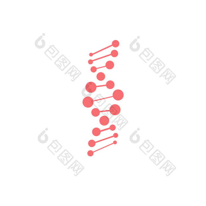 红色扁平核酸检测医疗DNA动效动图GIF
