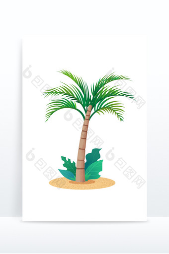 立夏植物椰树元素图片