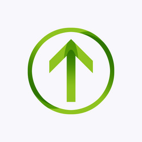 绿色扁平渐变微立体行程指示图标动图gif