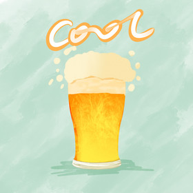 夏季啤酒泡沫cool动图GIF