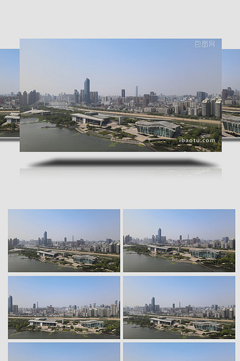 城市建筑武汉琴台大剧院航拍视频图片