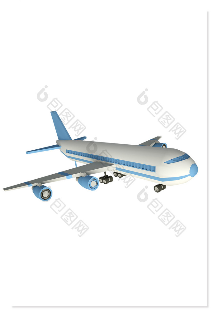 交通工具飞机载人航空3D元素