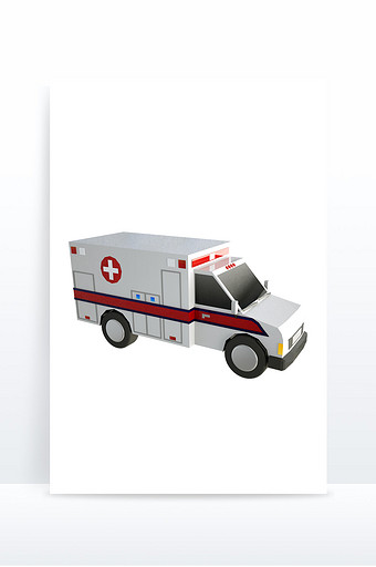 卡通救护车120医护车3D交通工具图片