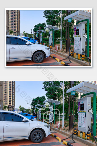现代新能源家用充电车充电桩图片