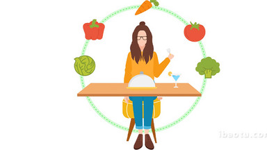 易用卡通mg动画健康素食日吃素