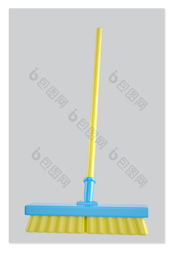 3D劳动五金工具用品扫帚元素建模渲染