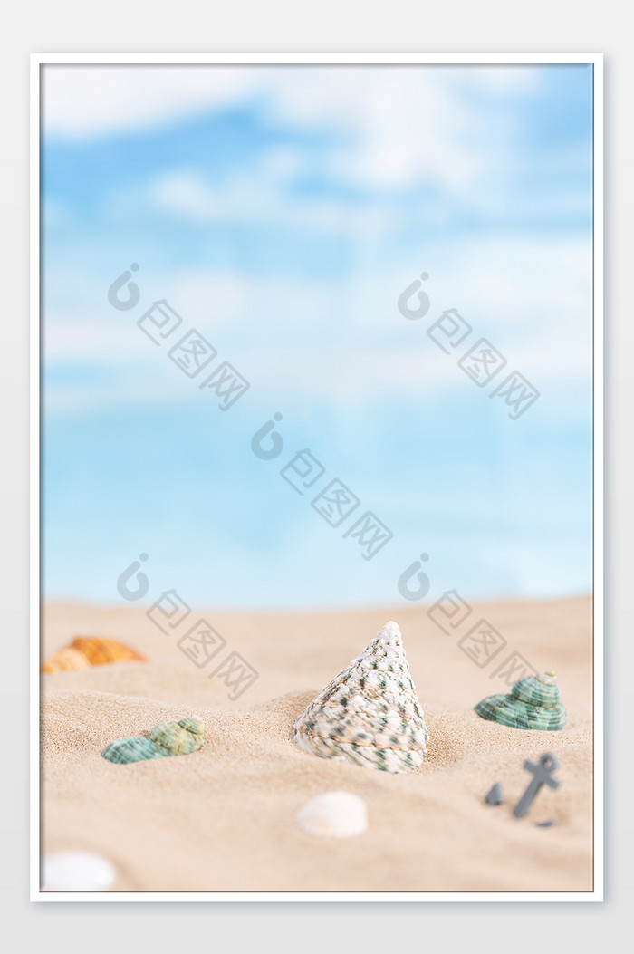夏日沙滩海景创意摄影图图片图片