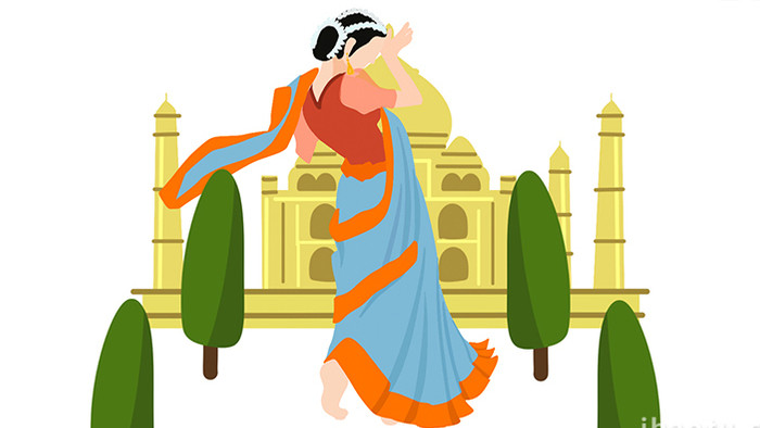 易用卡通mg动画文化艺术舞蹈类印度舞