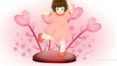 易用卡通mg动画小女孩舞蹈舞动