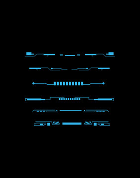 蓝色充满科技感的几个线条
