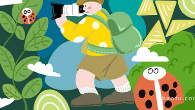 易用卡通mg动画职业室外摄影师拍摄