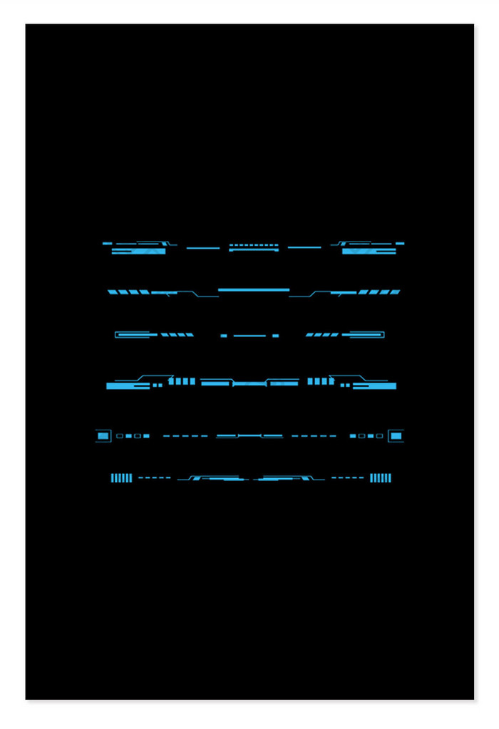 科技线条的蓝色科技元素