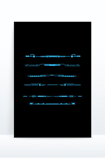 竖排科技线条科技元素图片