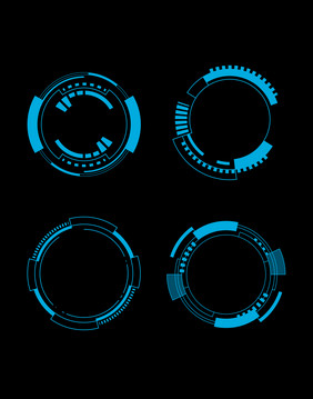 创意圆形线条科技边框