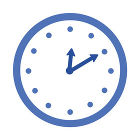 蓝色钟表转动时间流逝时钟GIF