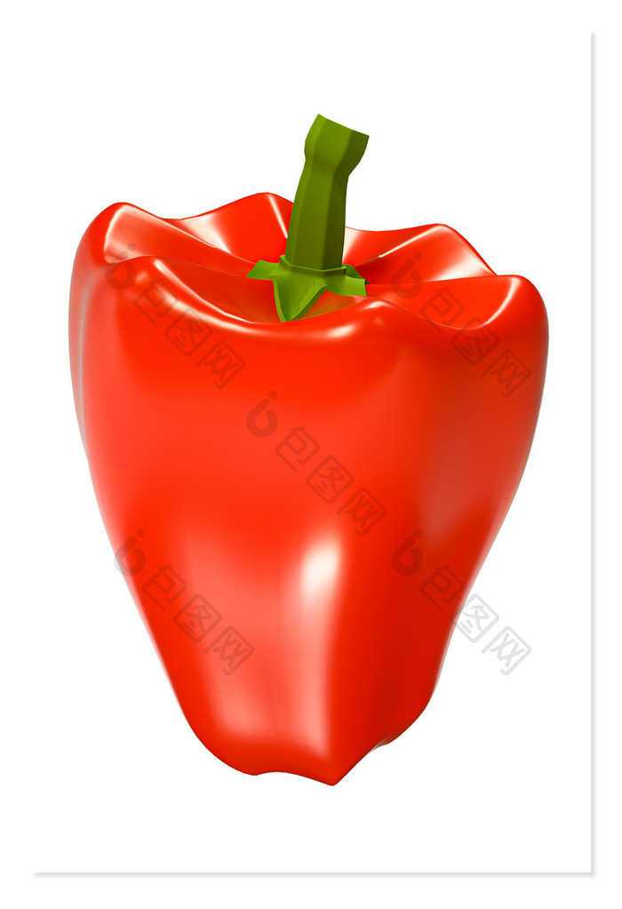 红色甜椒辣椒蔬菜3D元素