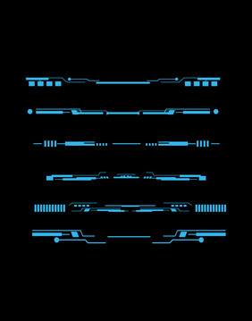 蓝色科技感的直线线条