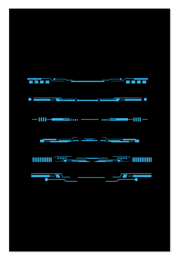 蓝色科技感的直线线条
