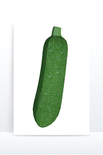 绿色C4D吊瓜南瓜蔬菜元素图片